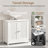 Under Sink Cabinet Vanity Unit Bathroom Cabinet with 2 Shutter Doors, White