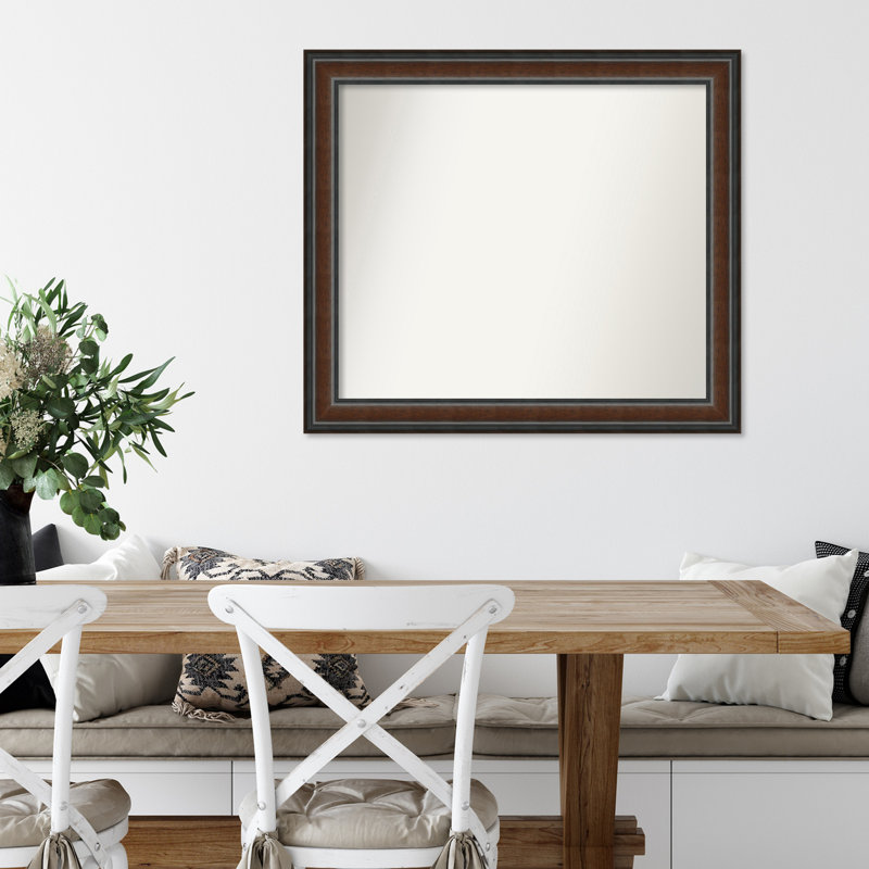 Halcott Solid Wood Rectangle Wall Mirror, 33" H x 29" W