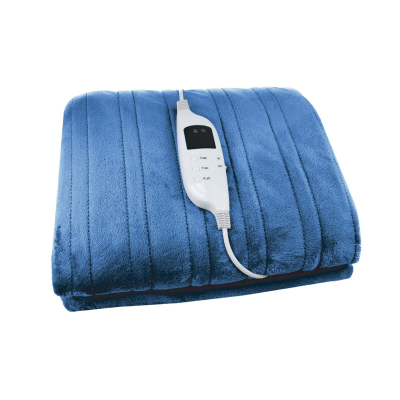 Heated Throw Blanket, Navy