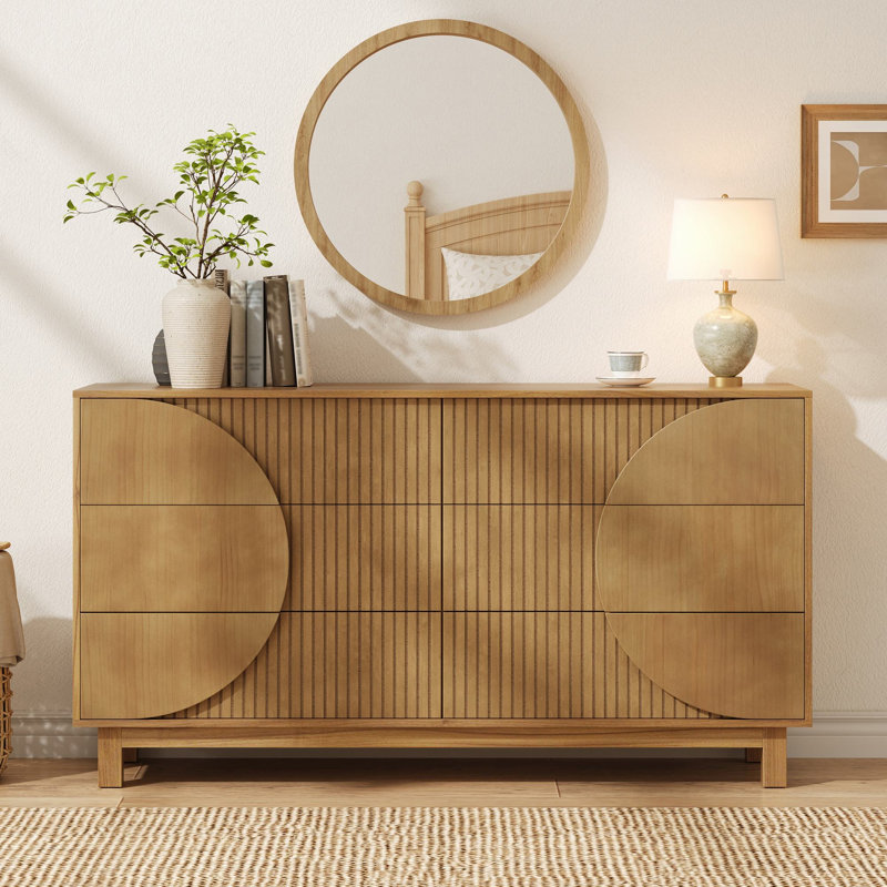 Buffet 60 "à 6 tiroirs Kira, Brun