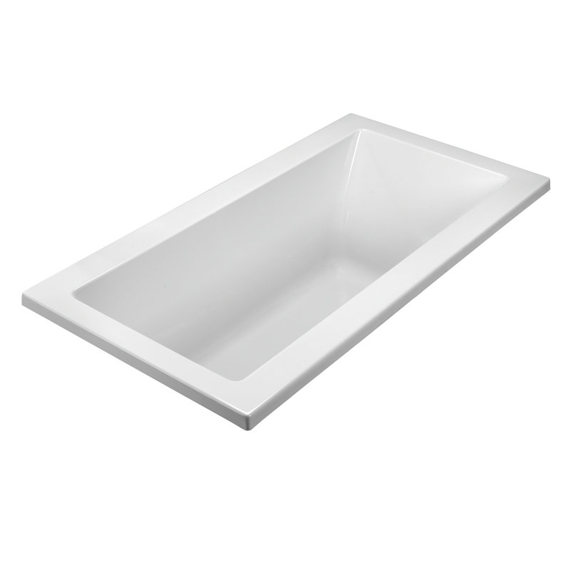 Basics® 66" Soaking Bathtub, White, Drop In, 60" L x 32" W x 19.5" H