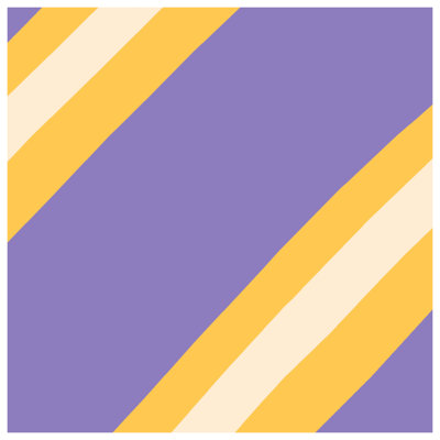 Édredon mauve à rayures jaunes
