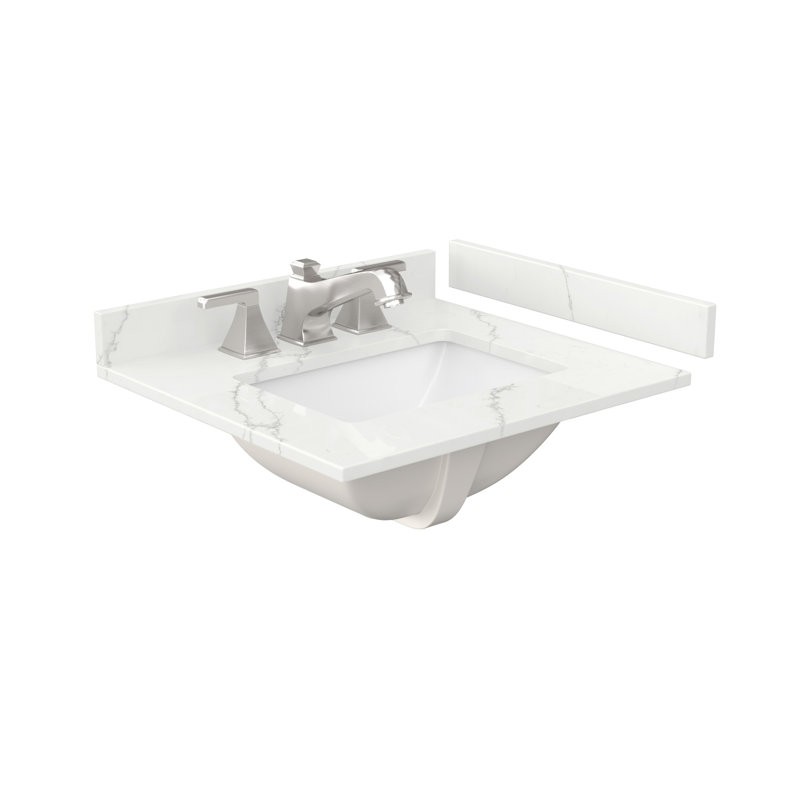 Beckett 24" Freestanding Single Bathroom Vanity with Quartz Top, Dark Gray, Matte Black, Giotto Quartz