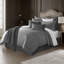 Onyx Veil Duvet Cover & 2 Shams Set California King-120699153