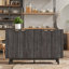 Buffet 55 "à lattes cannelées, console moderne, gris foncé