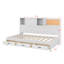 Lit de jour simple avec tiroirs, tablette et ports USB