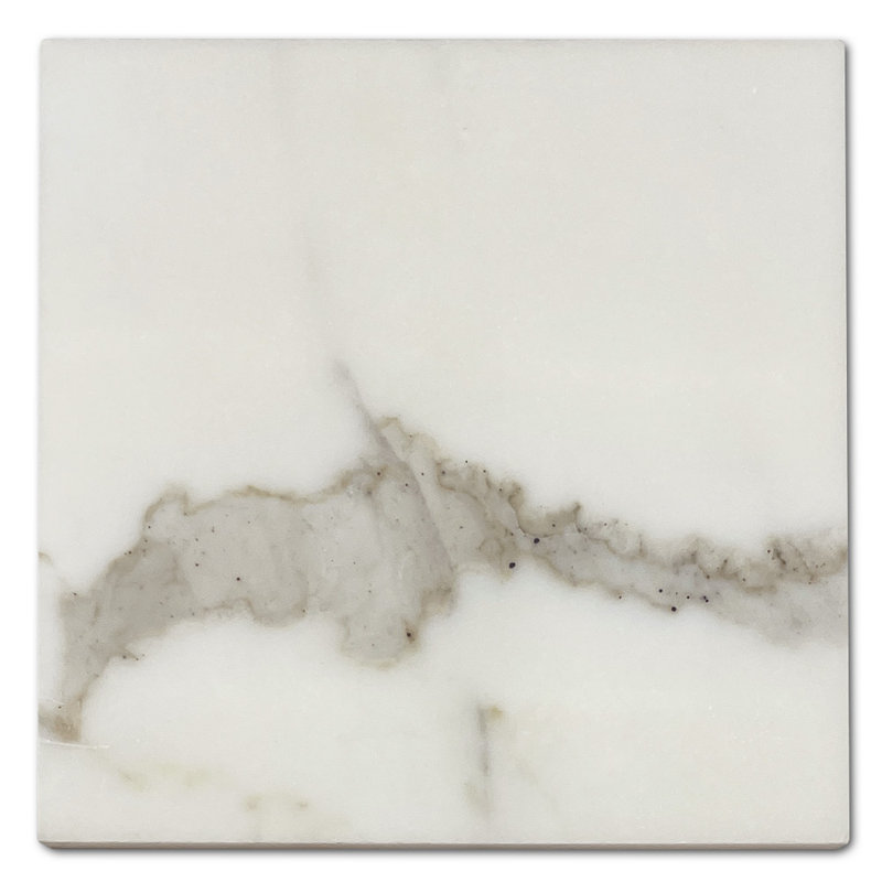 Calacatta 6" x 6" Marble Mosaic Tile, LIght Gray