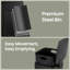 19.5x24x25.5cm Steel Kitchen Trash Can-109306554