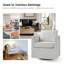 Fauteuil demi-tonneau pivotant de style moderne l 29 po Nicha-94190894