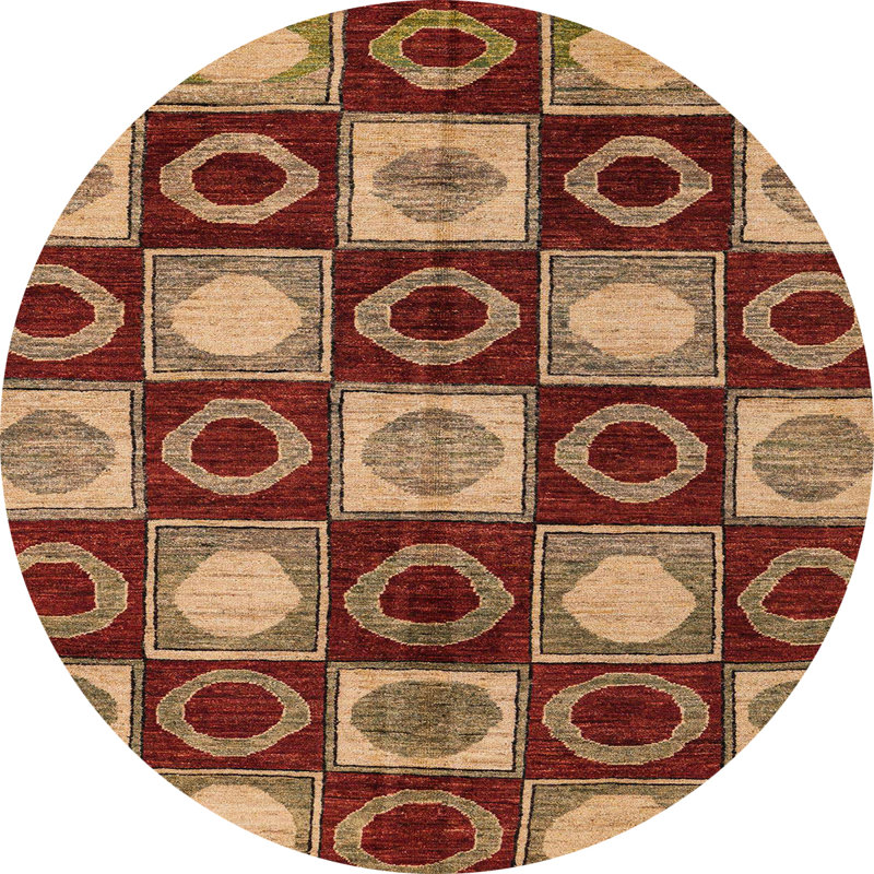 Abstract Indoor Rug, Round 6'