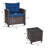 Ensemble de conversation en rotin de trois articles avec coussins-64417750