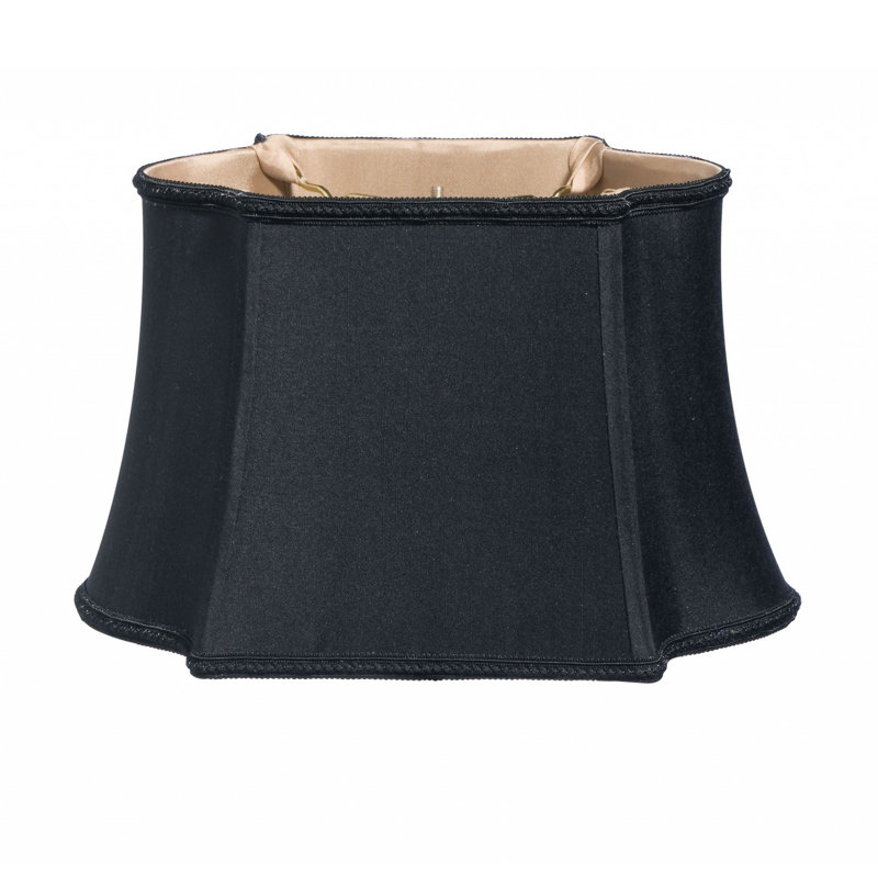 Abat-jour oblong de qualité supérieure, Noir / bronze, H 9 po x l 14 po x P 8,9 po