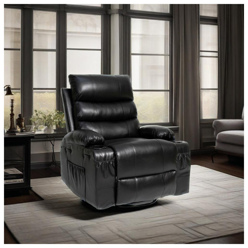 21"Seat Width,Large Size Electric Power Lift Recliner Chair Sofa For Elderly, 8 Point Vibration Massage And Lumber Heat, Remote Control, Side Pockets And Cup Holders, Cozy Fabric, Overstuffed Arm Pu