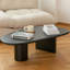 Table basse rétro en bois manufacturé noir
