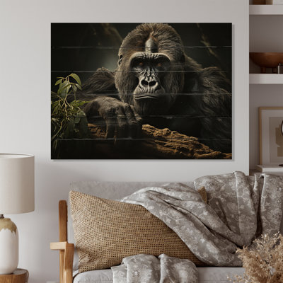 Afrique, gorilles de sérénité sur bois