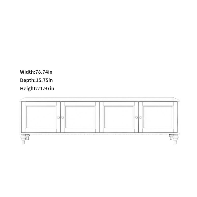 Meuble télé Creative Minimalist, H 21,97 po x L 78,74 po x l 15,75 po