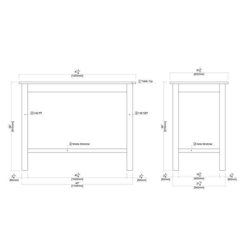 Lorraine Solid Wood Dining Table