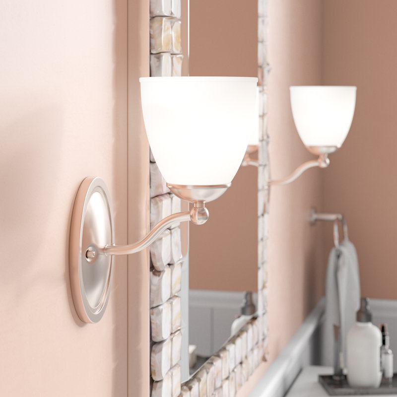 Minidoka Bath Sconce, A19, Brushed Nickel