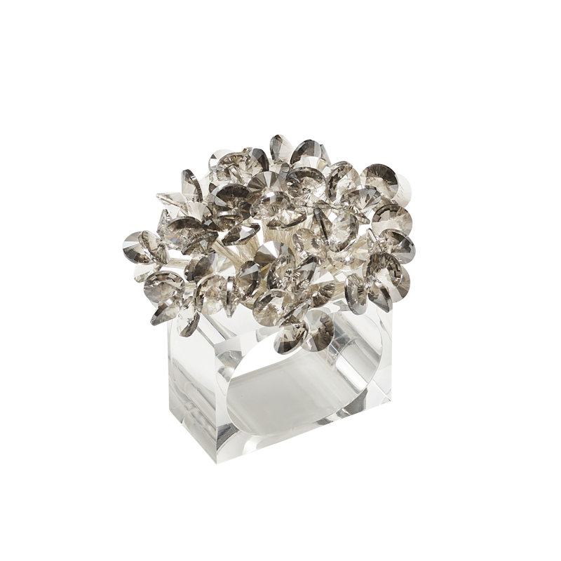 Aster Napkin Ring, Smoke