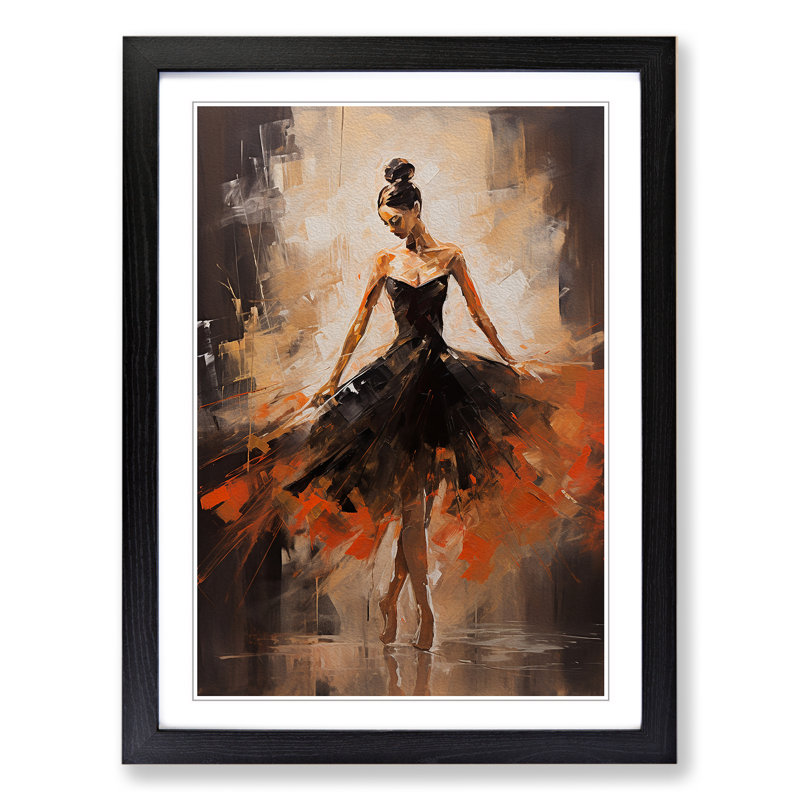 Single Picture Frame Print on Wood, Black Framed, 34cm H x 25cm W