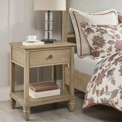 Table de chevet - Natural, table de chevet avec finition naturelle
