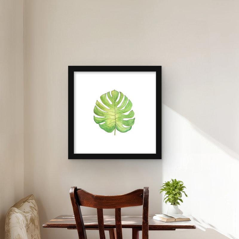 Tropical Leaf - Botanical Exotic Framed Matted Print Decor