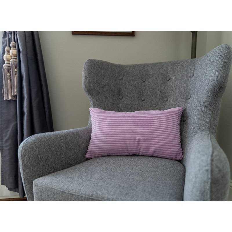  Set of 2 Throw Pillow With Inserts– 12"x20" Decorative Throw Pillow Full Set, Lavender