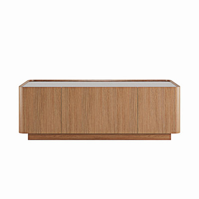 Glass Top Coffee Table with Drawers