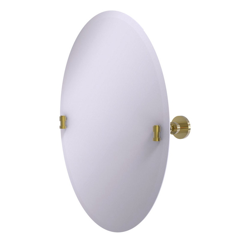 Miroir inclinable ovale Arviso, Laiton non laqué