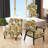 Retro Floral Revival Botanical Pattern - Velvet Upholstered Scandinavian Slipper Chair, Yellow Accent Chair