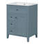 Meuble-lavabo de salle de bain avec lavabo, panneau de fibres à densité moyenne et bois d'hévéa, 3 tiroirs et armoire avec tablettes réglables, conception moderne-637762154-640489500-637760864