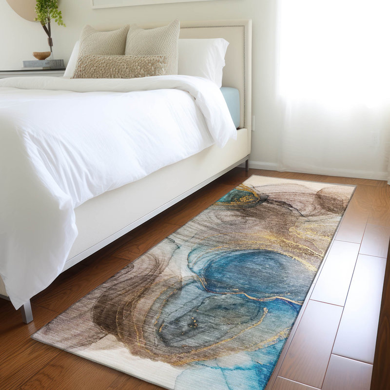 Kaysin Abstract Indoor / Outdoor Rug, Runner 2'3" x 7'6"