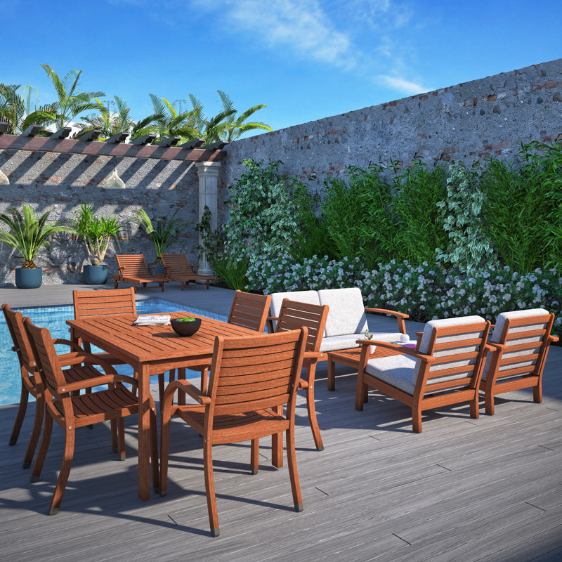 Ensemble de patio complet avec coussins Anautica