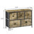Cesare 31.5" W Farmhouse Small Dresser, 5 Drawer Dressers, Wide Chest of Drawers with Fabric Storage Drawers for Living Room, Hallway, Kids' Bedroom-1644345940