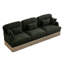 Canapé modulaire 100 po à imprimé léopard, bord gland, conception ergonomique, assemblage facile, siège profond pour le salon-520685570