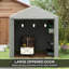 Garden 7 ft. W x 5 ft. D Galvanised Steel Storage Shed