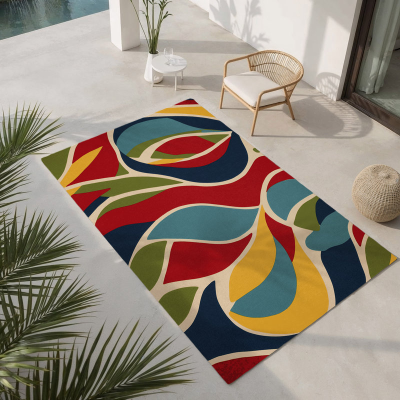 Tapis intérieur et extérieur Spiried Loop, Rectangulaire 8 pi x 10 pi