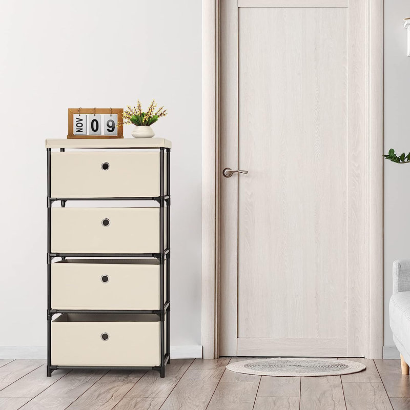 Xaviona 16.53'' W 4 - Drawer Dresser, White