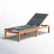 Rafael 34'' Outdoor Eucalyptus Chaise Lounge