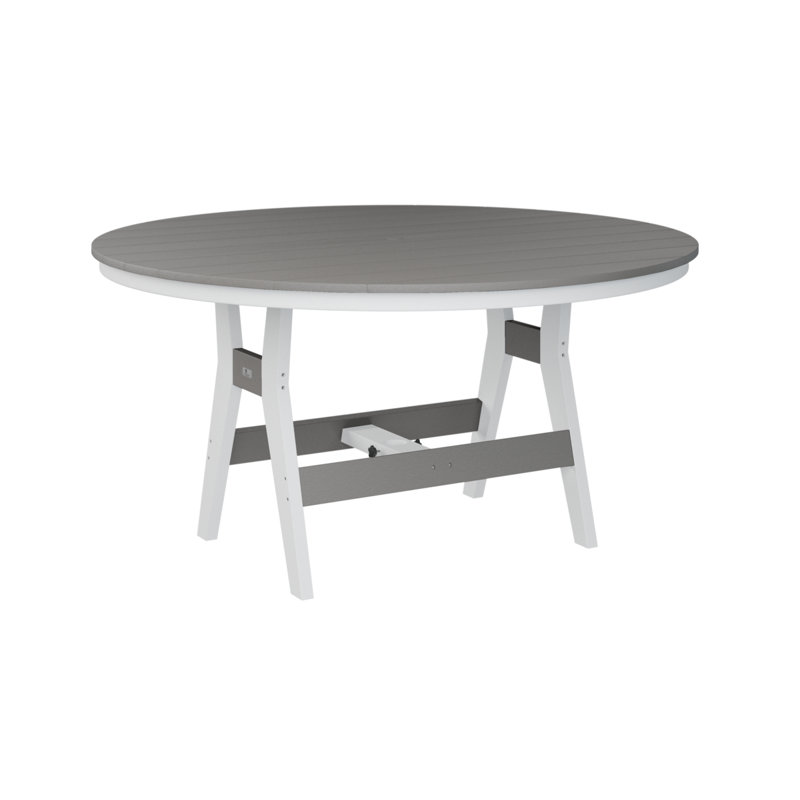 Table de bar ronde de 60 po Berlin, H 38,87 po x l 60 po x P 60 po, Gris clair