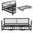 Multi-function Daybed with LED and Adjustable Trundle-389676113