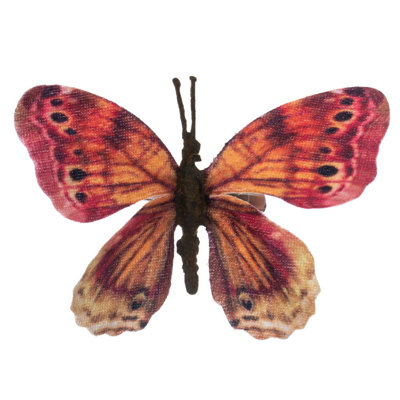 Dakota Fields 4.5" Pink/Mocha/Yellow Butterfly Clip,12 per bag.