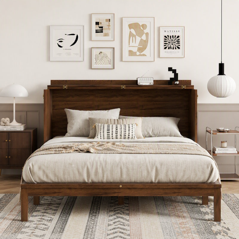 Grand lit escamotable, Walnut