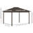 Gazebo with Curtains Netting 11.9" x 9.8" Metal Roof Gazebo Canopy with Aluminum Frame and Top Hook, Cream
