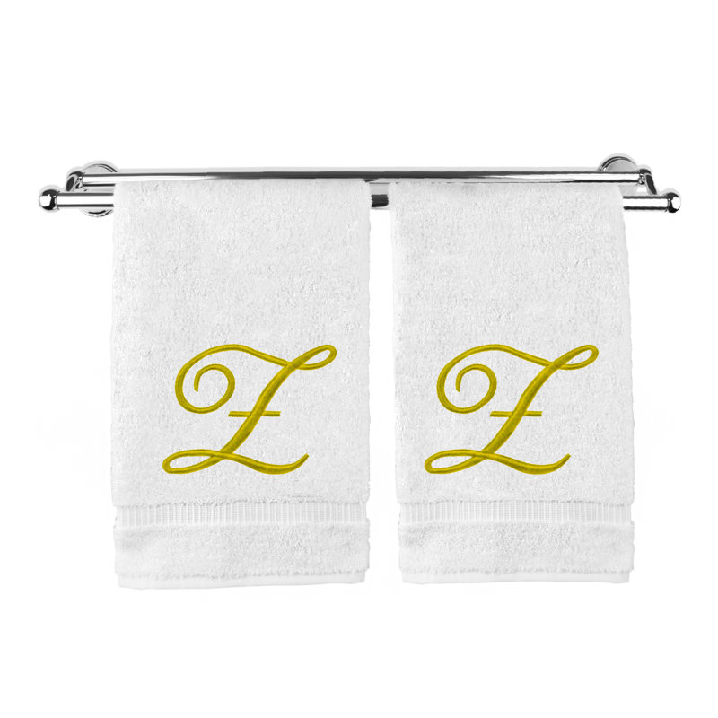 Super Plush Washcloth, White/Gold, Z