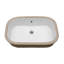 Lavabo encastré rectangulaire en céramique