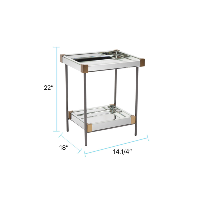Serrina 18'' Glass Top Console Table