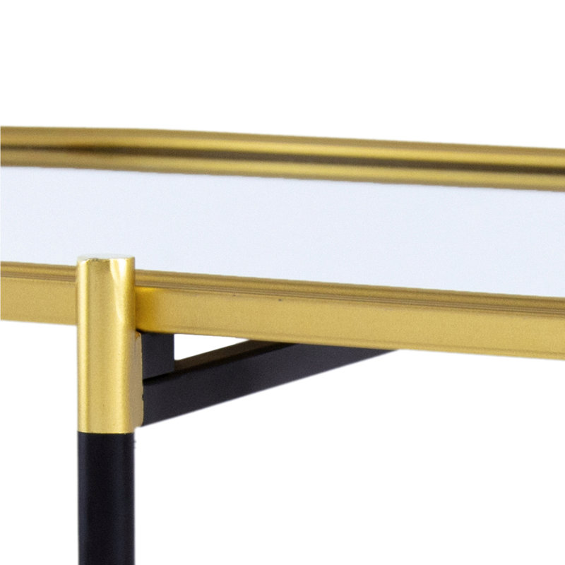 40.7'' Glass Top Console Table