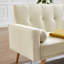 72" Mid-Century Style Linen Fabric Chesterfield Sofa 72".-1947667619