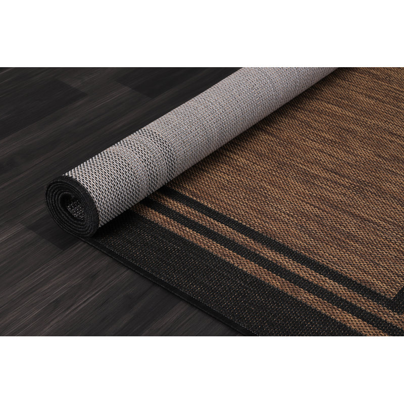 Tapis intérieur / extérieur Waikiki, Brown/Black, Rectangle 8' x 10'